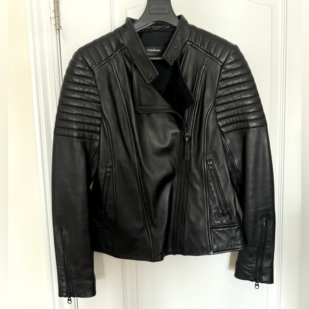 Mackage leather biker jacket Size XS